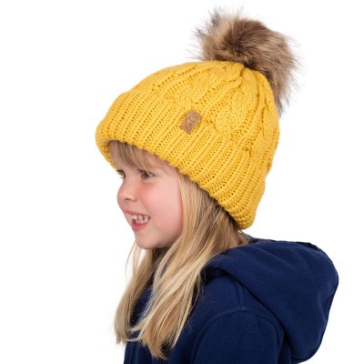 Knitted Cable Hat | Mustard