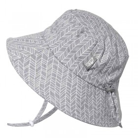 Cotton Bucket Hat | Grey Herringbone