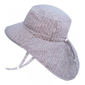 Cotton Adventure Hat | Grey Herringbone